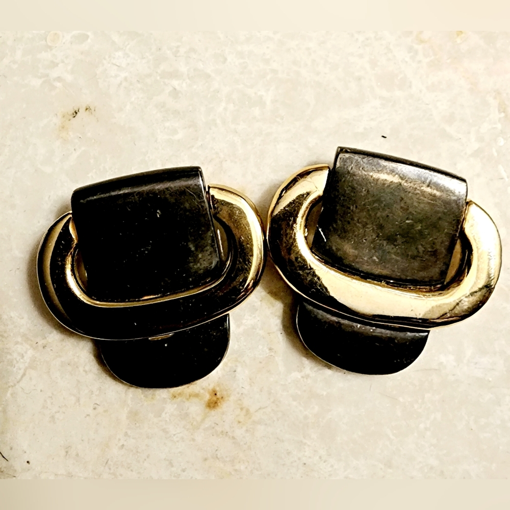 Bluette made in France Charcoal silver and gold shoe clips